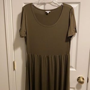 ⚫️ LuLaRoe Women’s Olive Green Dress (Size L)